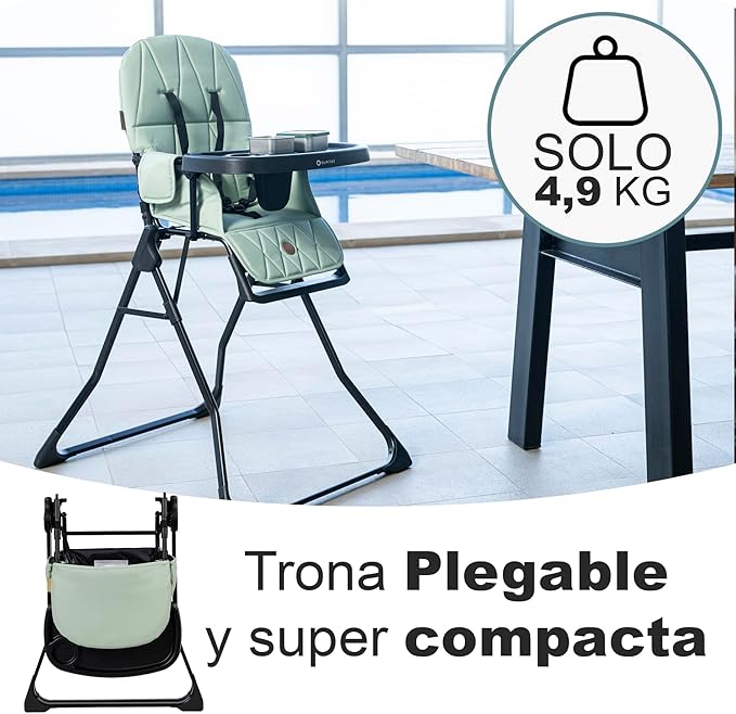 Trona evolutiva Bebé Plegable Ligera y Ultracompacta MINNA de Olmitos