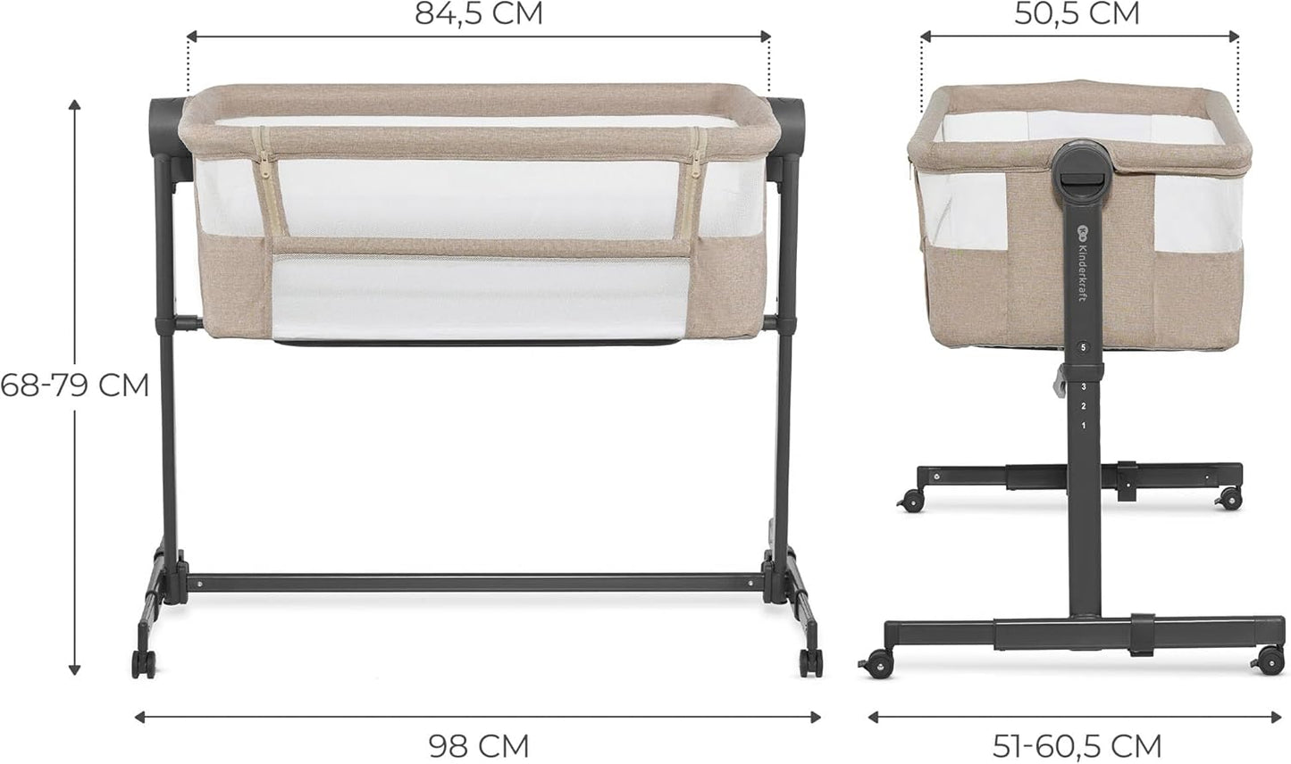 Kinderkraft NESTE UP 2 Berço Co-Sleeping com Colchão