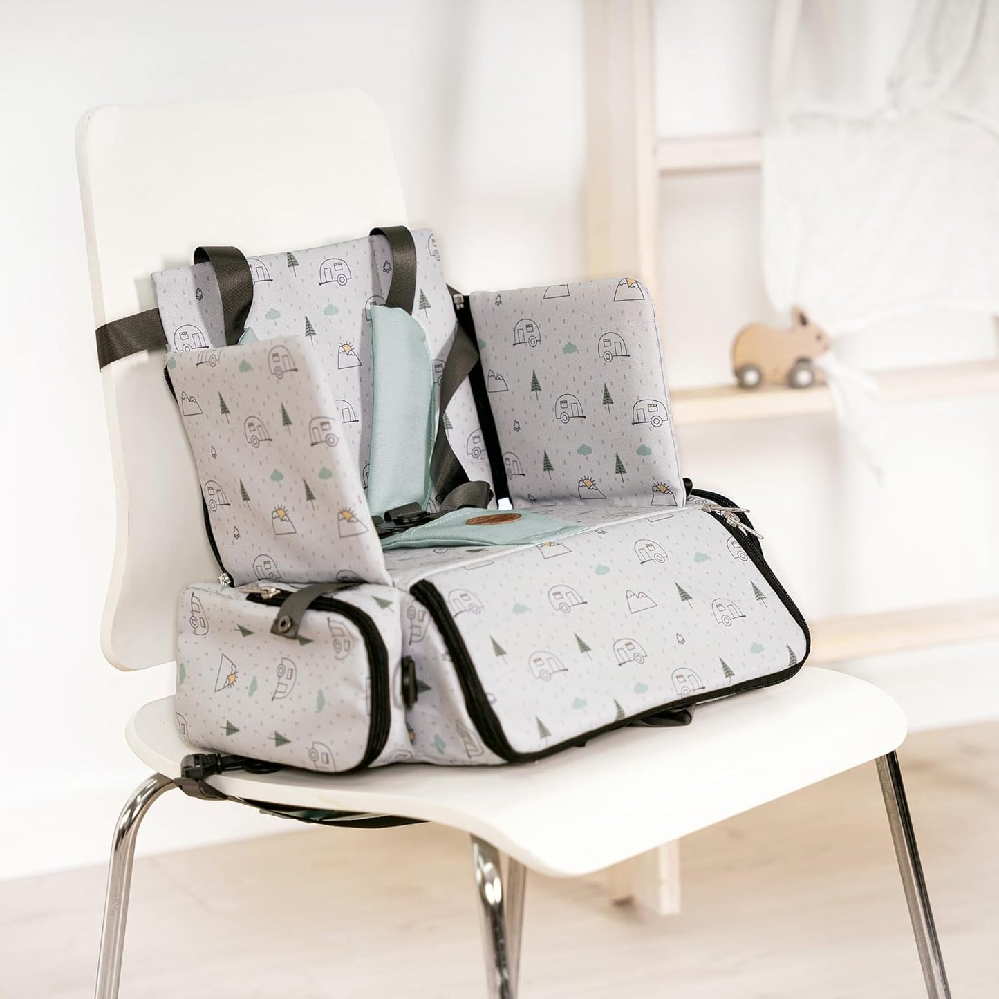 Trona Portátil Bebé 3 en 1: Asiento, mochila y bandolera de Olmitos