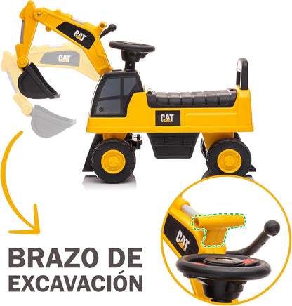 Correpasillos Diggy - Excavadora Cat para Niños de 1 a 3 Años de Twinly
