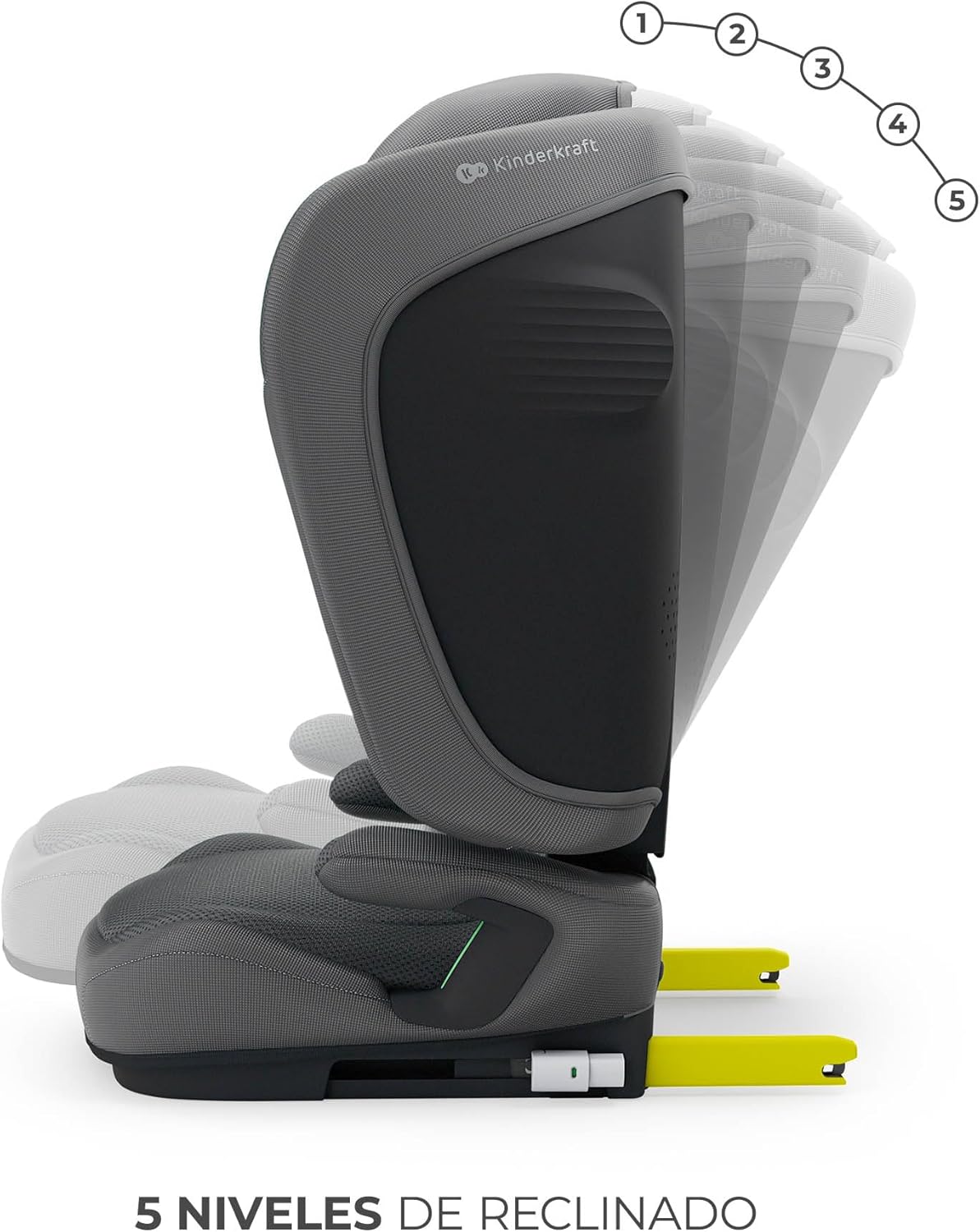Kinderkraft UNITY 2 i-Size 100-150 cm | Silla de Coche ISOFIX Reclinable Grupo 2/3 de Kinderkraft