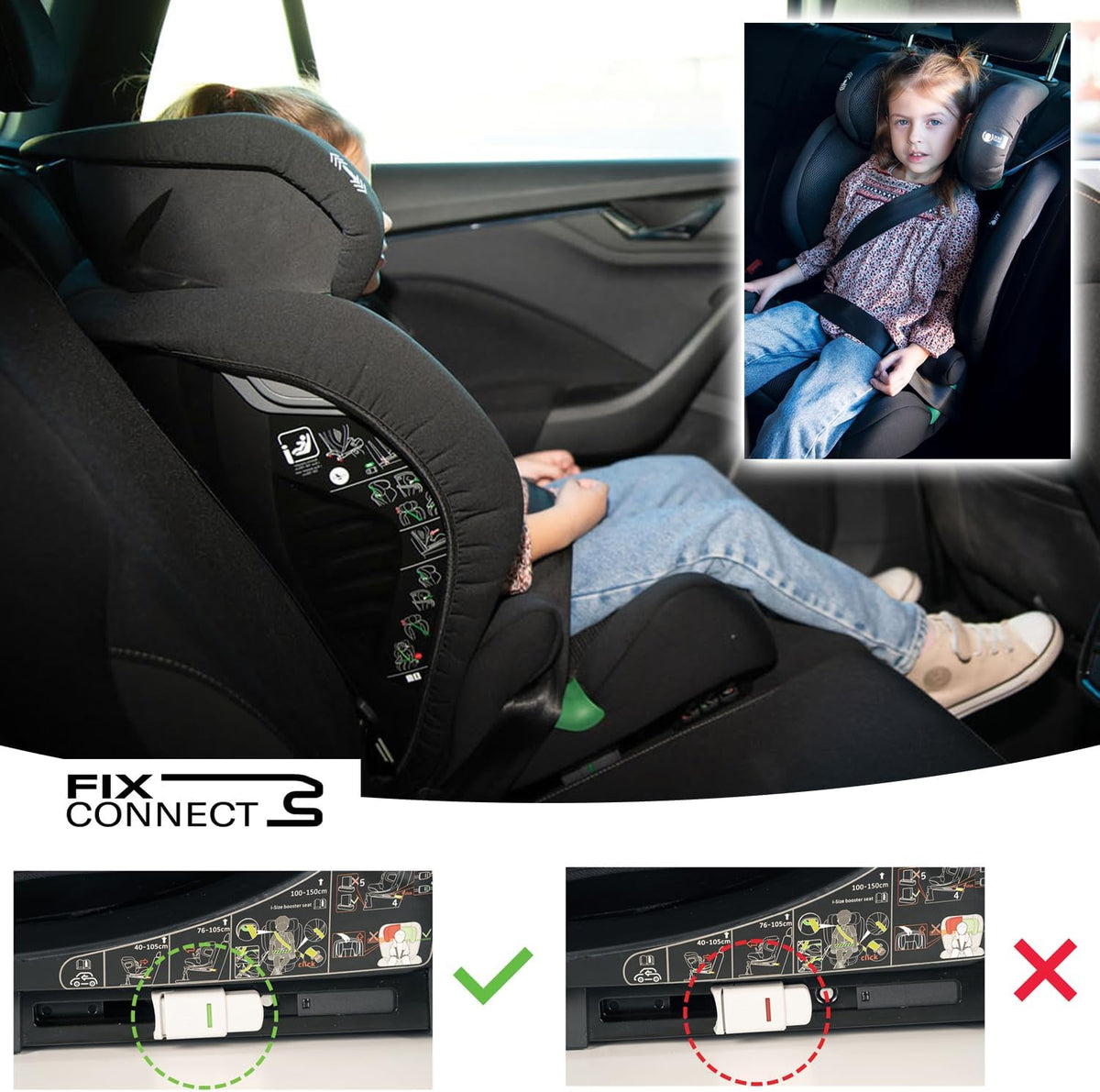 Silla de Coche i-Size 100-150 cm con ISOFIX (100 -150cm) AIRON TECH de Olmitos
