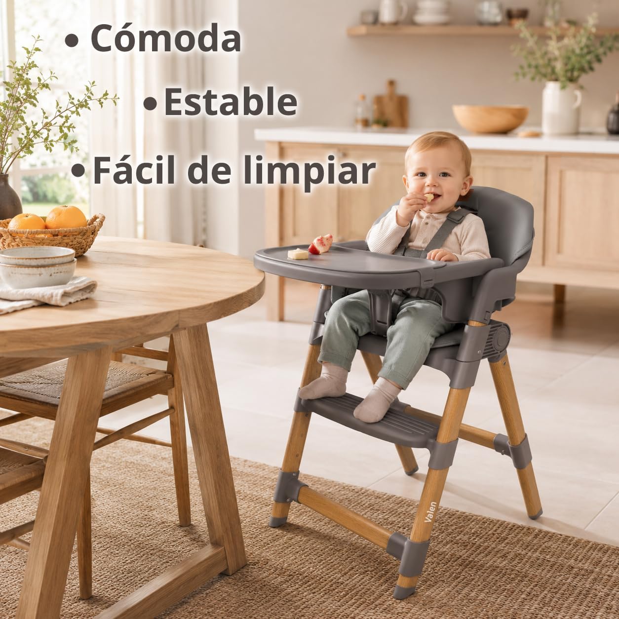 Trona Evolutiva 2 en 1 Valen, Convertible en Silla Infantil de Twinly