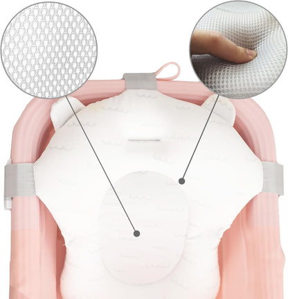 Bañera Plegable para Bebé con Reductor Extraíble y con Termómetro de Olmitos