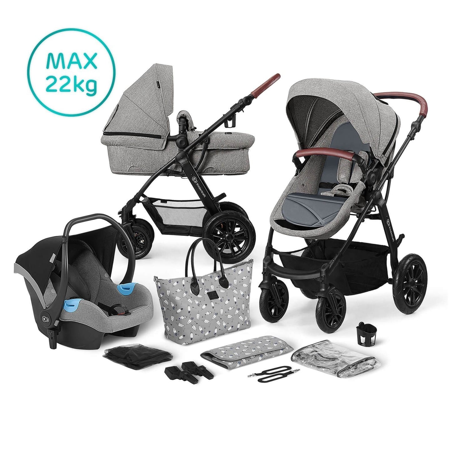 Cochecito Bebe Xmoov 3 en 1 de Kinderkraft