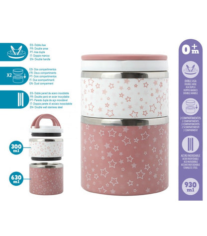 Termo Papillero con dos compartimentos kiokids
