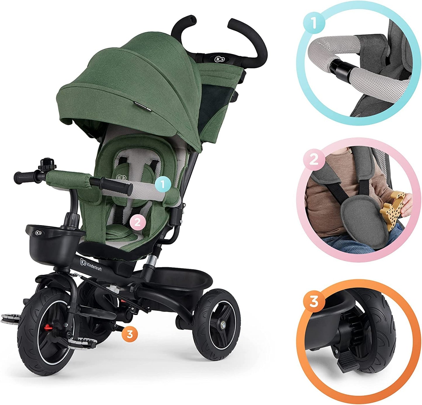 Triciclo 5 En 1 Spinstep de Kinderkraft