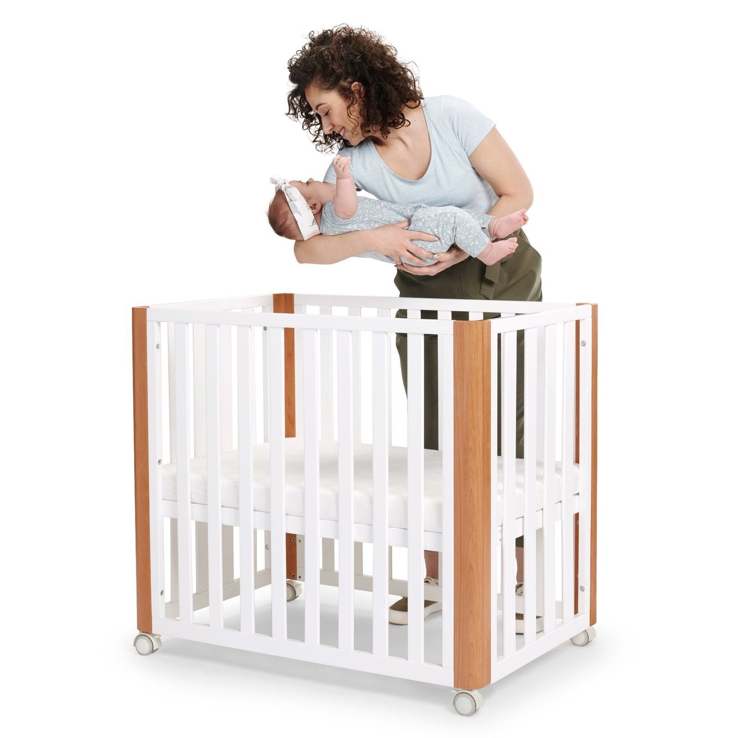 Cuna 4 en 1 + Colchón  Koya de Kinderkraft
