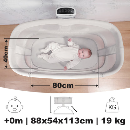 Olmitos Mini Cuna Multifuncional para Bebé 4 en 1: Moisés, Minicuna Colecho, Parque de Juegos