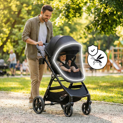 Cochecito Convertible Bebé 3 en 1 Fabuly con silla de coche i-size, Incluye Bolso, Mosquitera, Plastico lluvia de Twinly