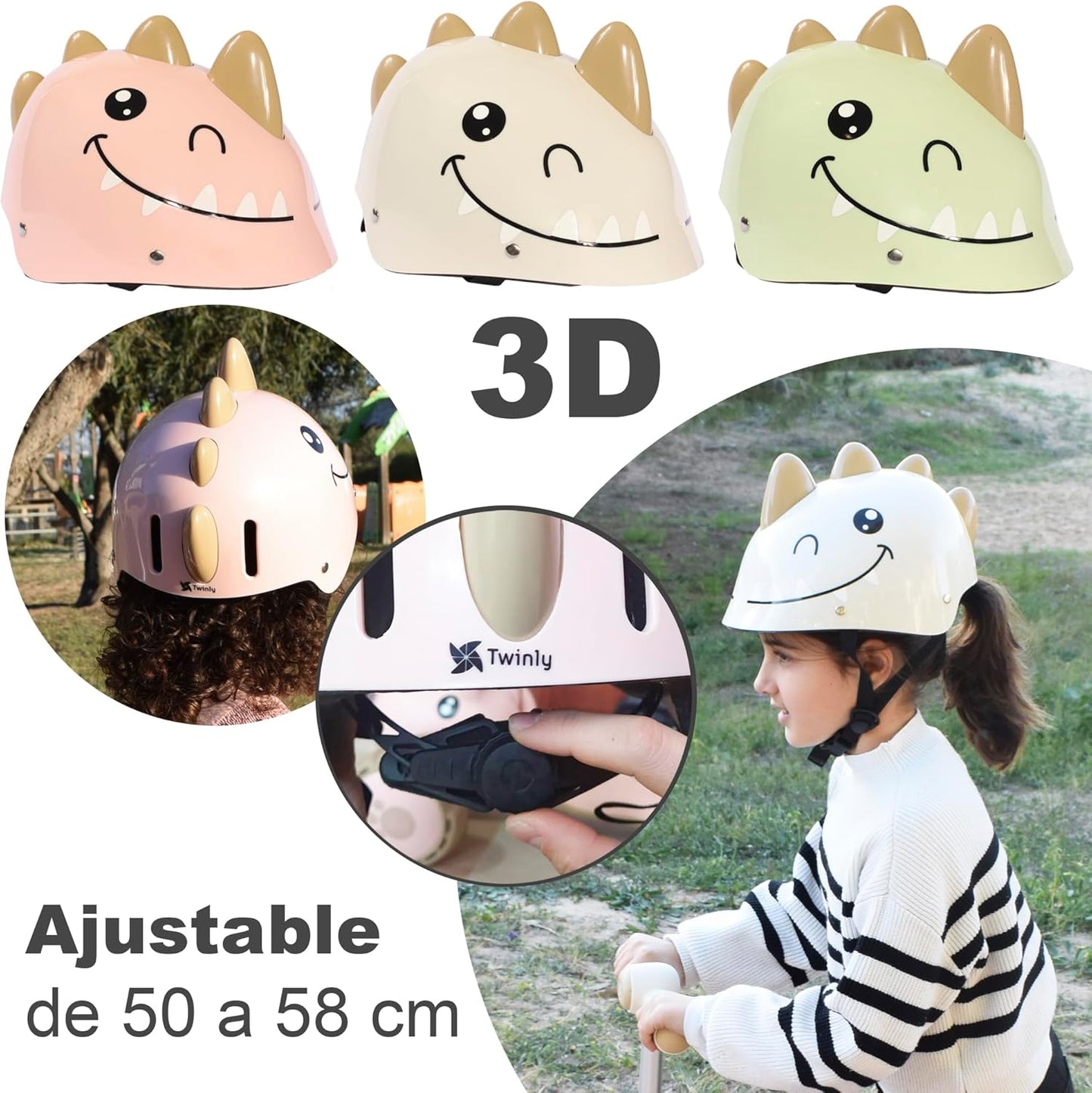 Patinete evolutivo 3 en 1 DINLY con Casco de Twinly