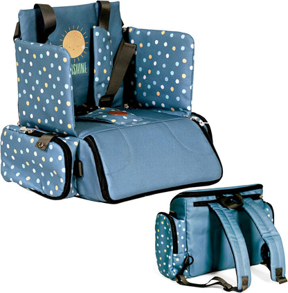 Trona Portátil Bebé 3 en 1: Asiento, mochila y bandolera de Olmitos