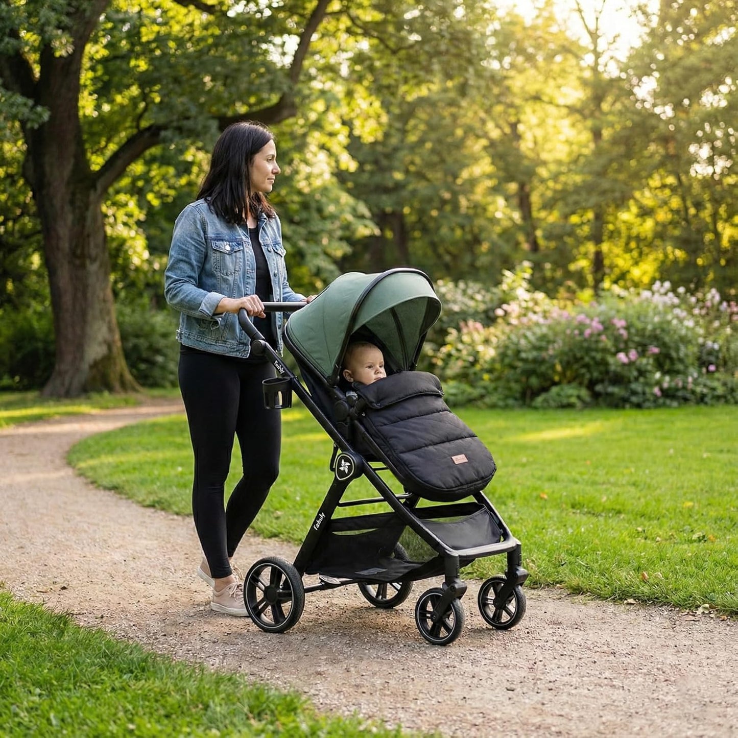 Cochecito Convertible Bebé 3 en 1 Fabuly con silla de coche i-size, Incluye Bolso, Mosquitera, Plastico lluvia de Twinly