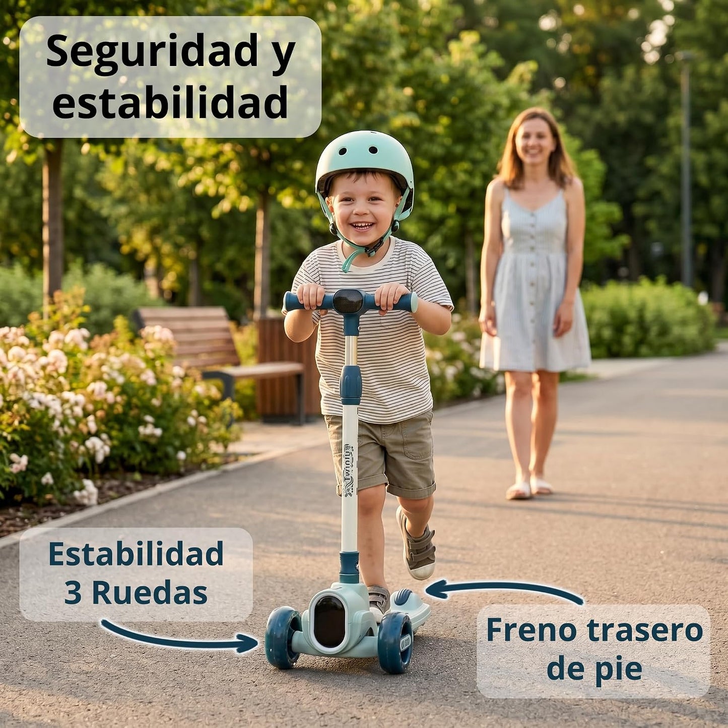 Patinete Infantil de 3 Ruedas con Asiento Rover de Twinly