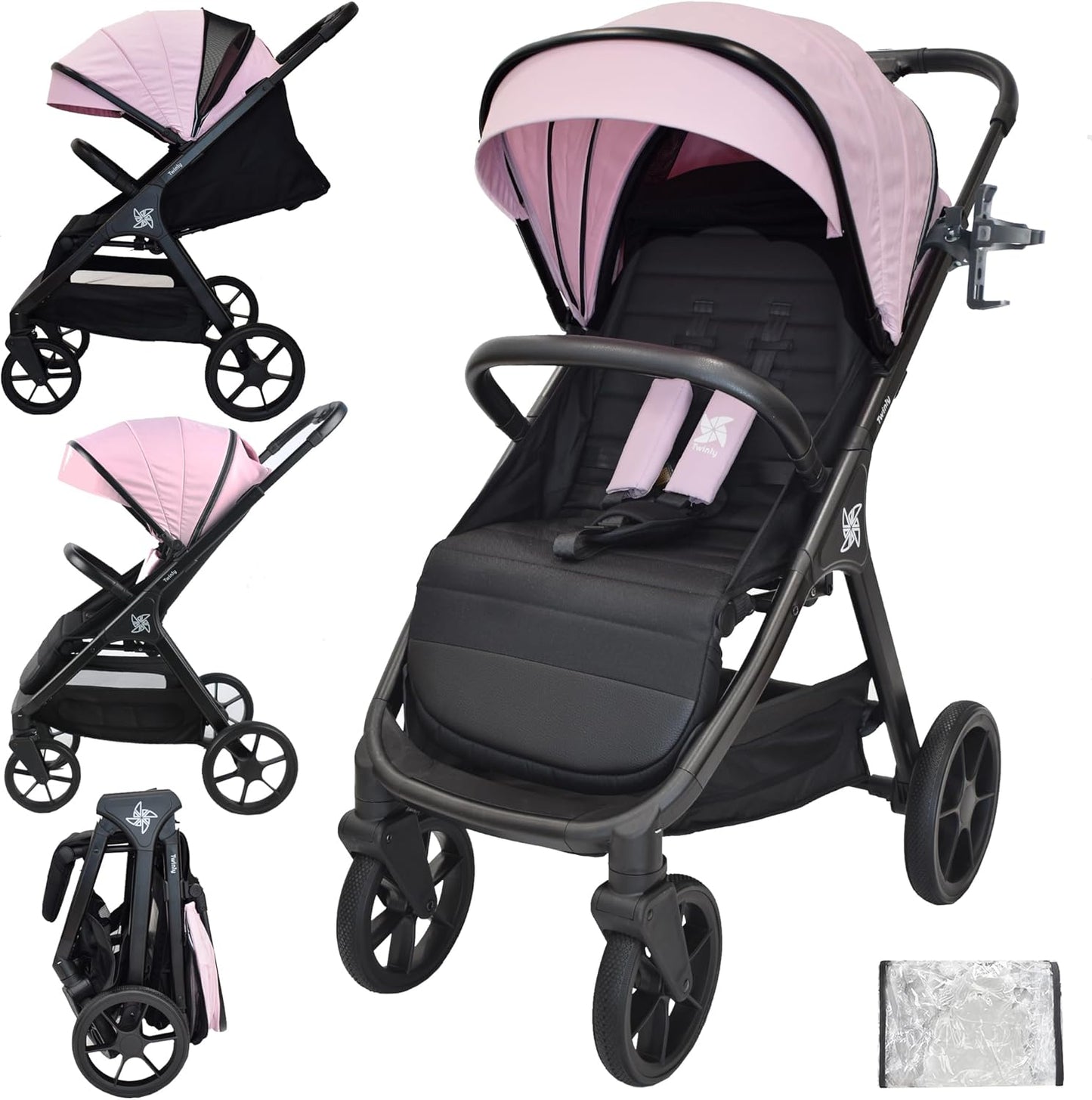 Silla de paseo Bebé Capota XXL Plegable 22Kg Spacely de Twinly