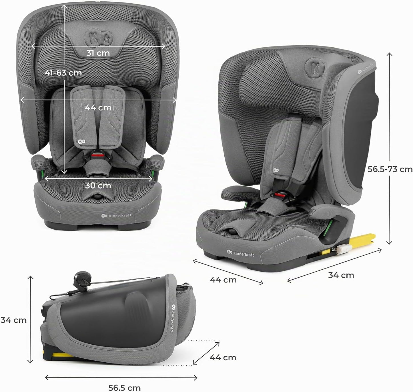 Silla de Auto FIX2GO i-size, 76-150 cm de Kinderkraft