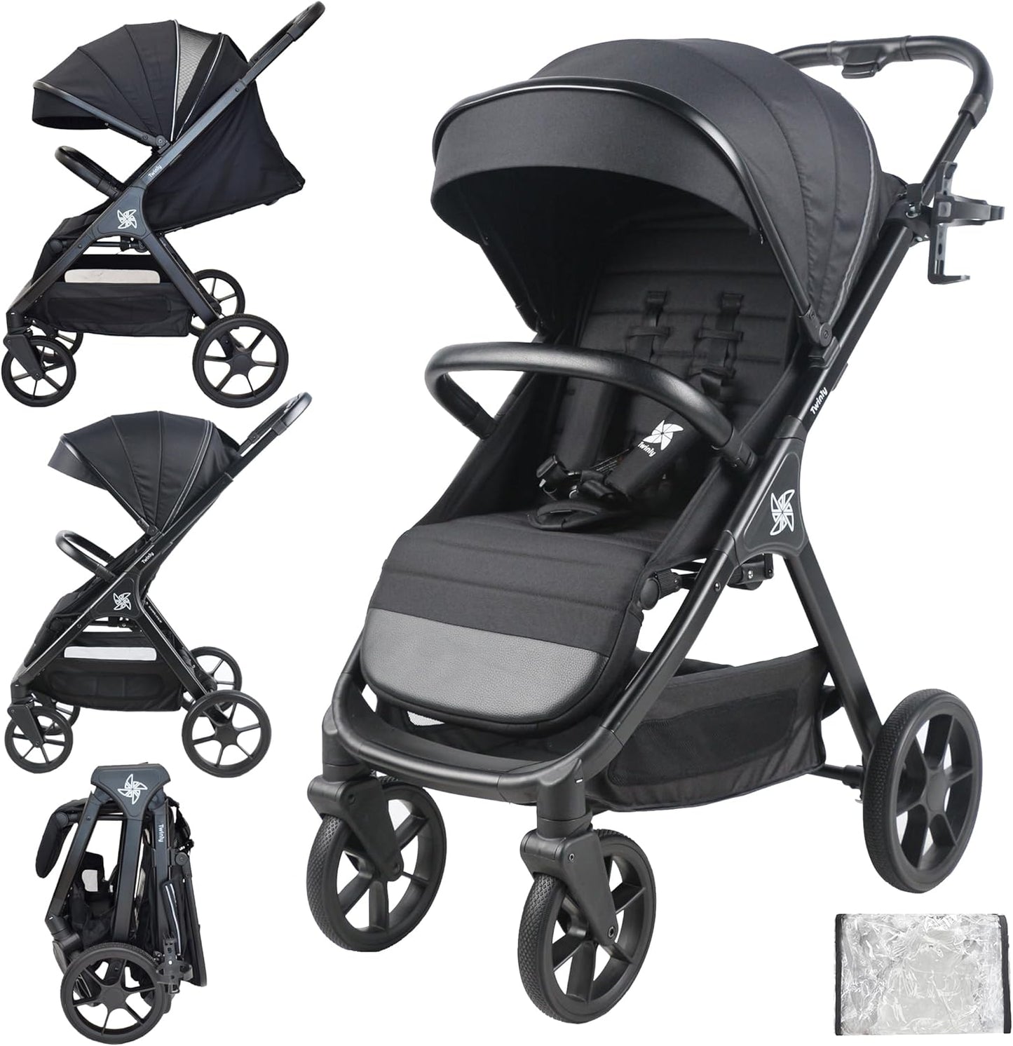 Silla de paseo Bebé Capota XXL Plegable 22Kg Spacely de Twinly