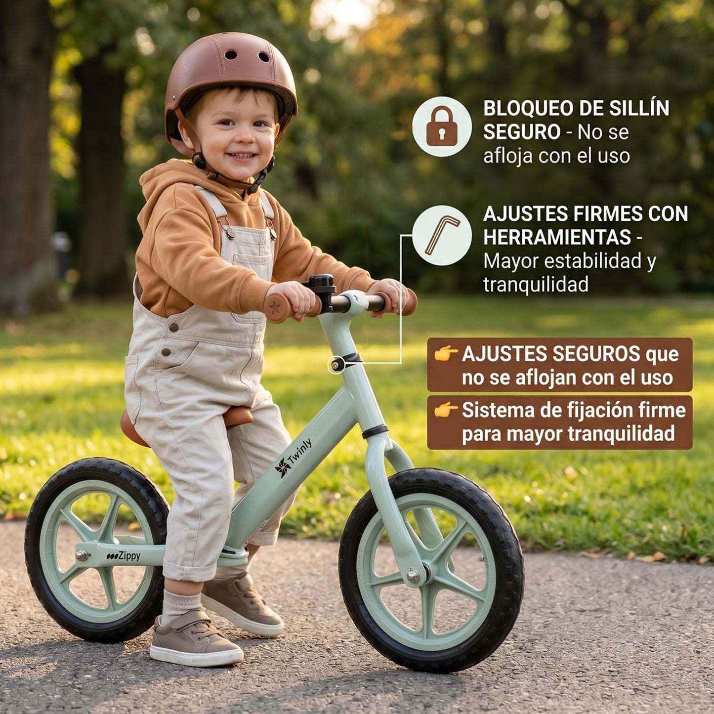 Bicicleta de Equilibrio Infantil sin pedales Zippy de Twinly