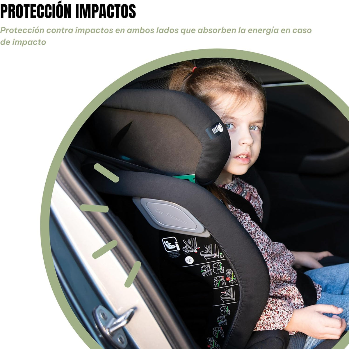 Silla de Coche i-Size 100-150 cm con ISOFIX (100 -150cm) AIRON TECH de Olmitos
