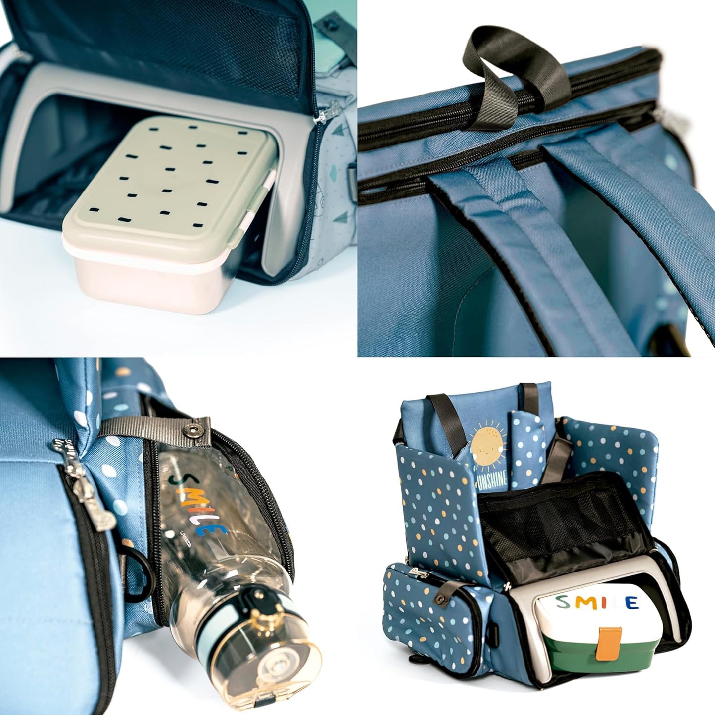 Trona Portátil Bebé 3 en 1: Asiento, mochila y bandolera de Olmitos