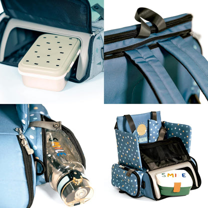 Trona Portátil Bebé 3 en 1: Asiento, mochila y bandolera de Olmitos