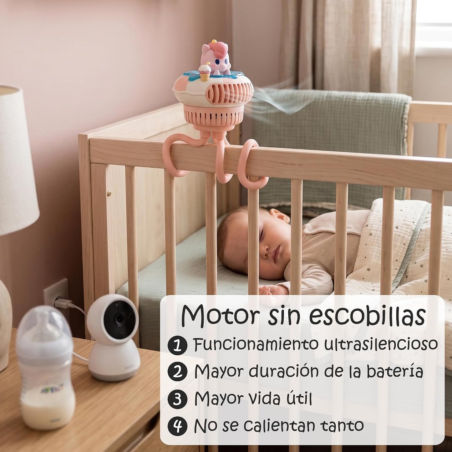 Ventilador Portátil para Cochecito AIRLY - 3 Velocidades, USB recargable de Twinly