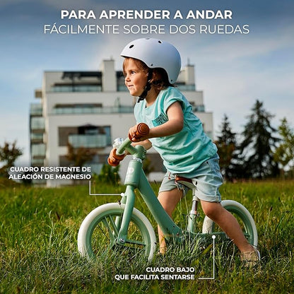 Kinderkraft FLY PLUS 2 Bicicleta sin Pedales, niño 2 años, 2 Ruedas de Equilibrio, Sillín Ajustable, Con accesorios