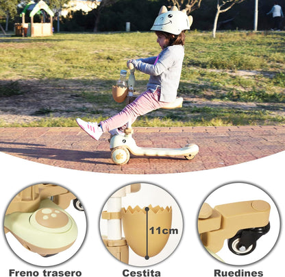 Patinete evolutivo 3 en 1 DINLY con Casco de Twinly