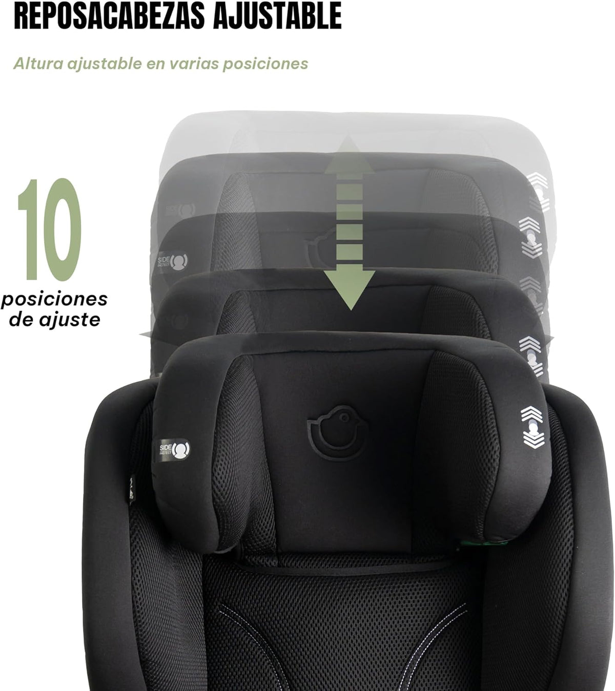 Silla de Coche i-Size 100-150 cm con ISOFIX (100 -150cm) AIRON TECH de Olmitos