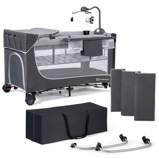 Berço de viagem Leody com acessórios Kinderkaft