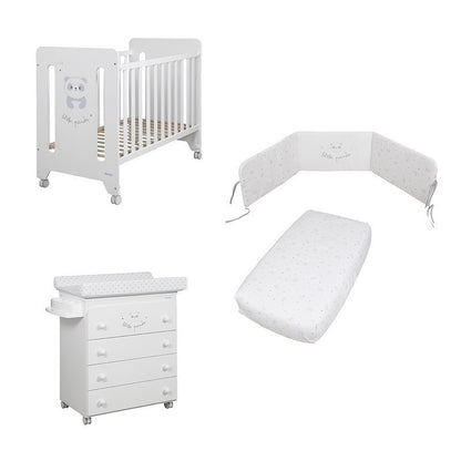 Pack Ahorro Little Panda Cuna+Bañera+Nórdico de Micuna