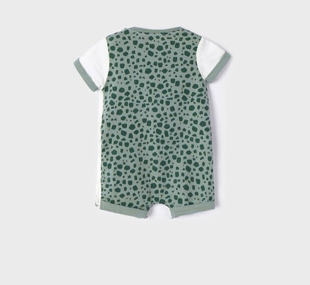 pelele  verano niño estampado safari menta mayoral 1637