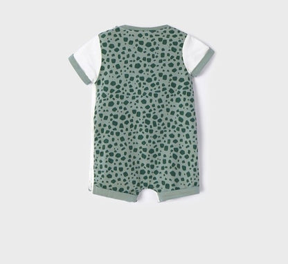 pelele  verano niño estampado safari menta mayoral 1637