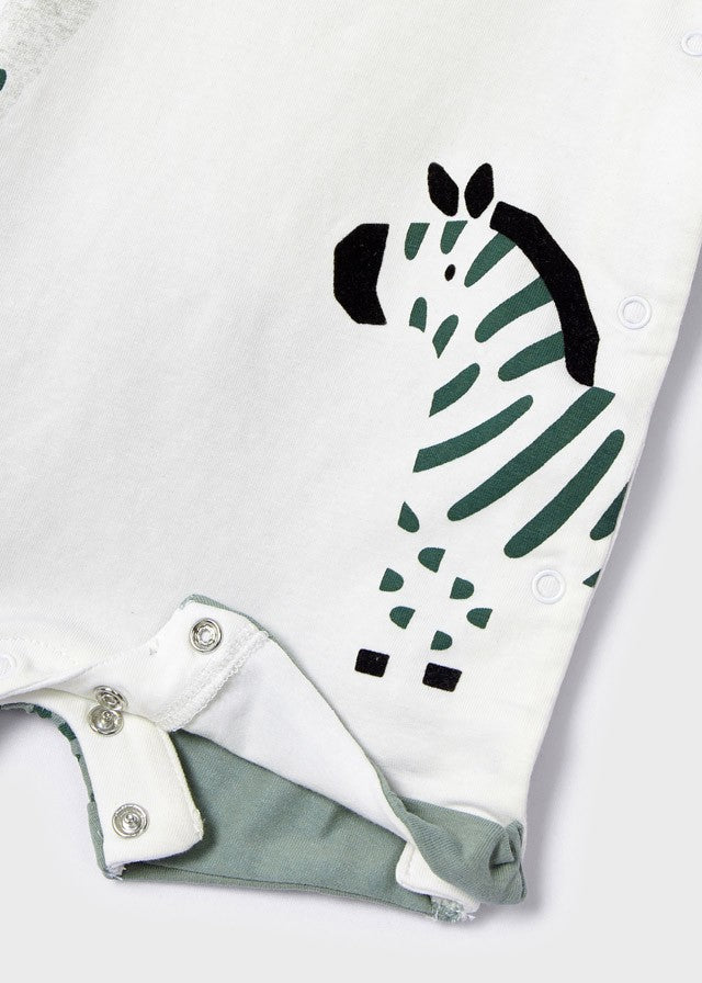 pelele  verano niño estampado safari menta mayoral 1637