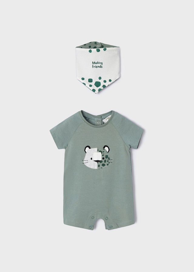 pelele  verano niño estampado safari menta mayoral 1637
