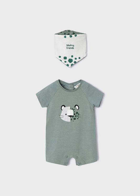 pelele  verano niño estampado safari menta mayoral 1637