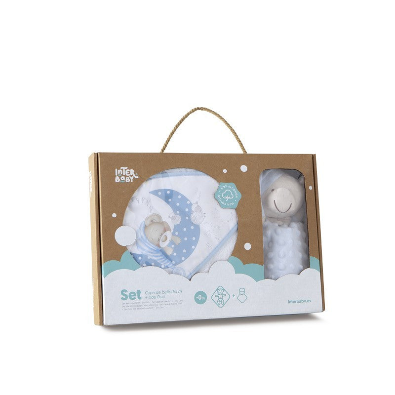 Set capa de baño oso y dou dou