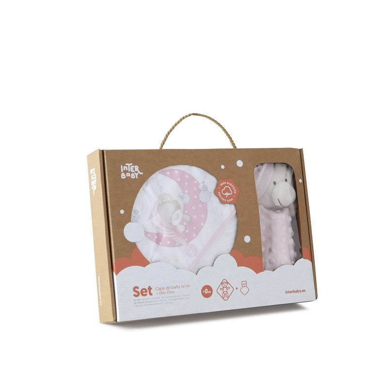 Set capa de baño oso y dou dou