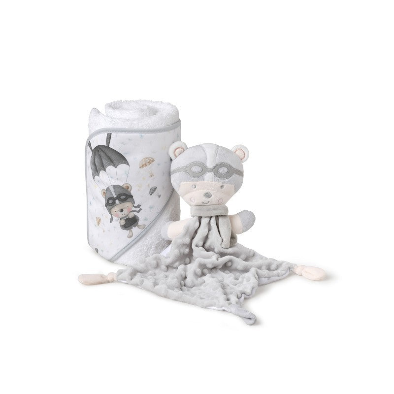 Set Capa de Baño Paracaidista + Doudou de Interbaby