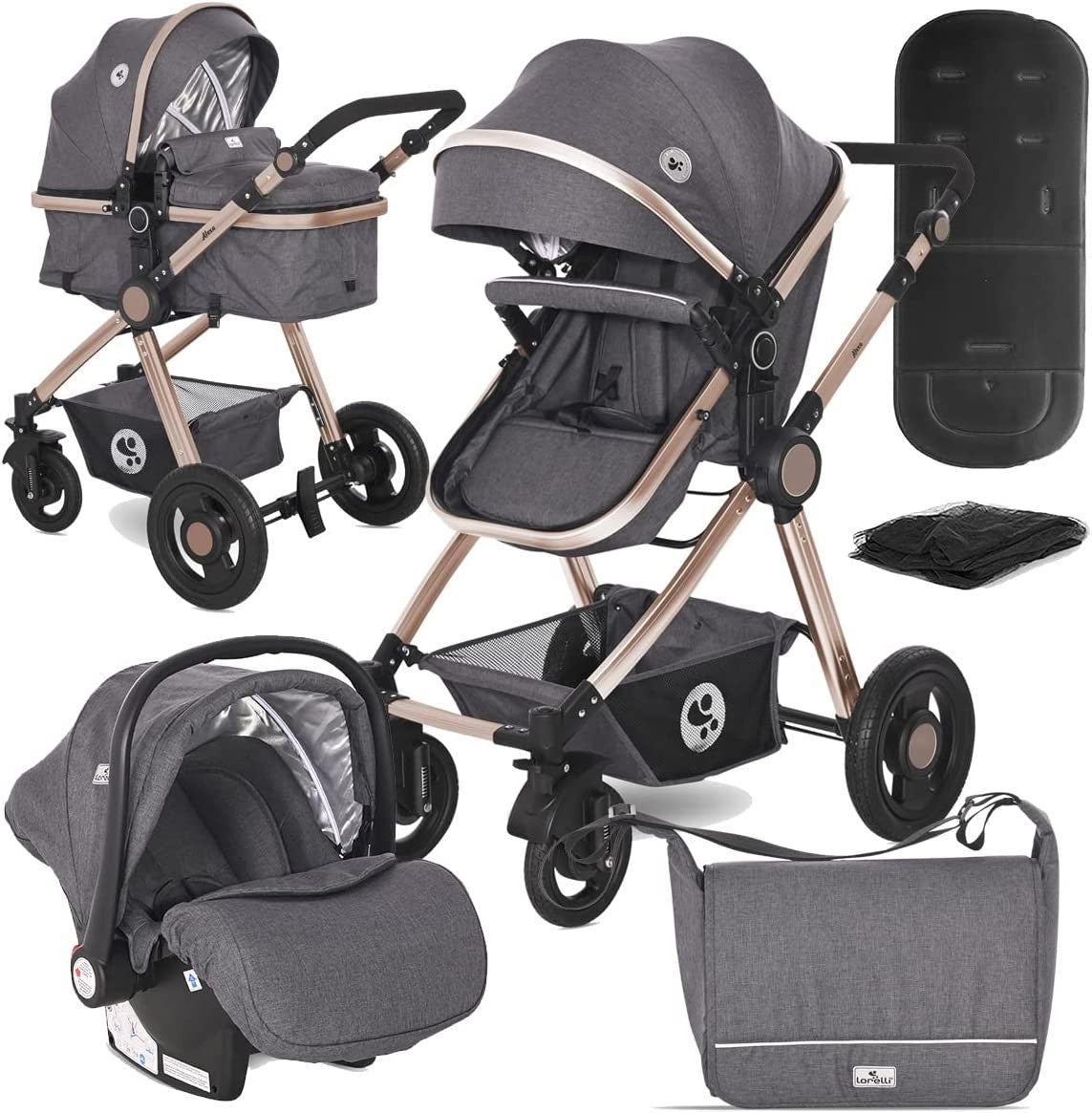 Cochecito convertible 3 en 1 Alexa de Lorelli