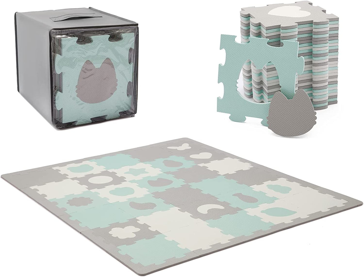 Alfombra puzzle para bebe LUNO SHAPES de Kinderkraft