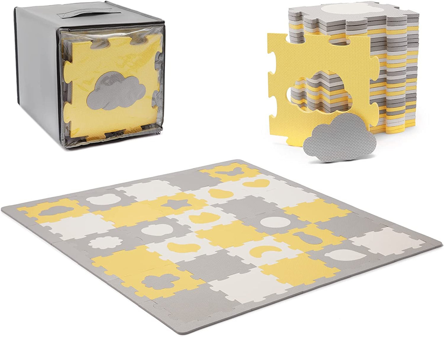 Alfombra puzzle para bebe LUNO SHAPES de Kinderkraft
