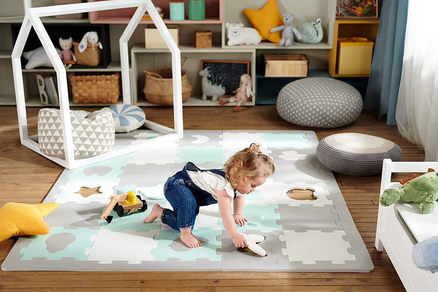 Alfombra puzzle para bebe LUNO SHAPES de Kinderkraft
