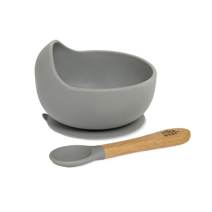 Cuenco con Ventosa + Cuchara de Silicona de Interbaby