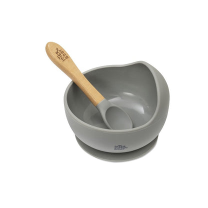 Cuenco con Ventosa + Cuchara de Silicona de Interbaby