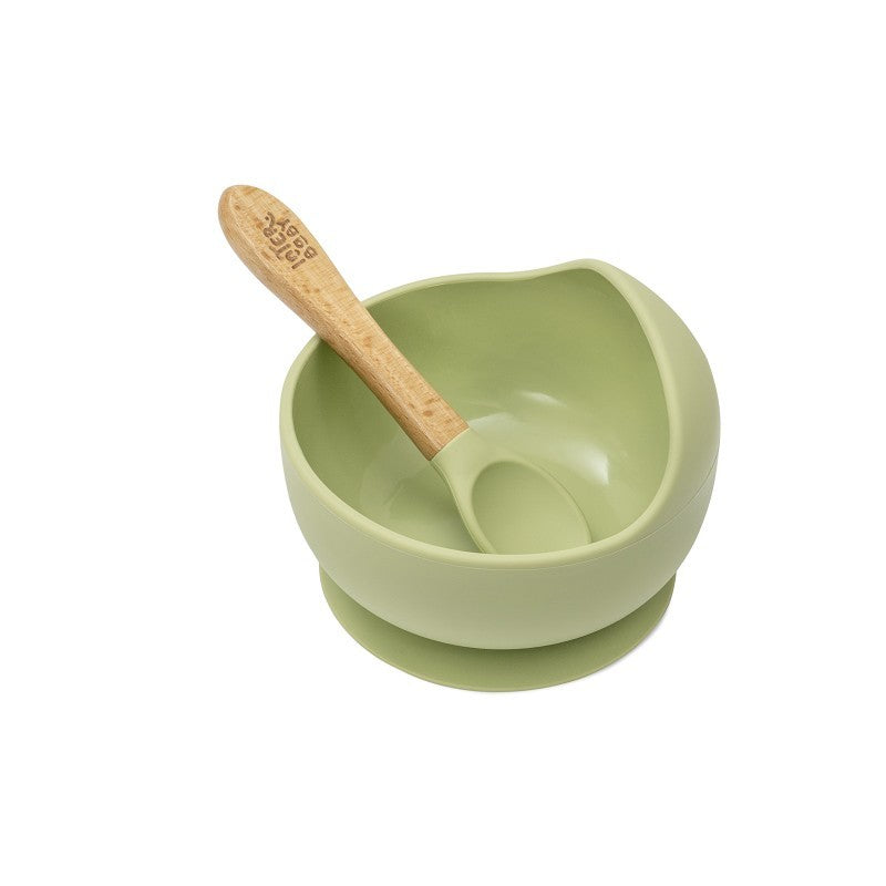 Cuenco con Ventosa + Cuchara de Silicona de Interbaby