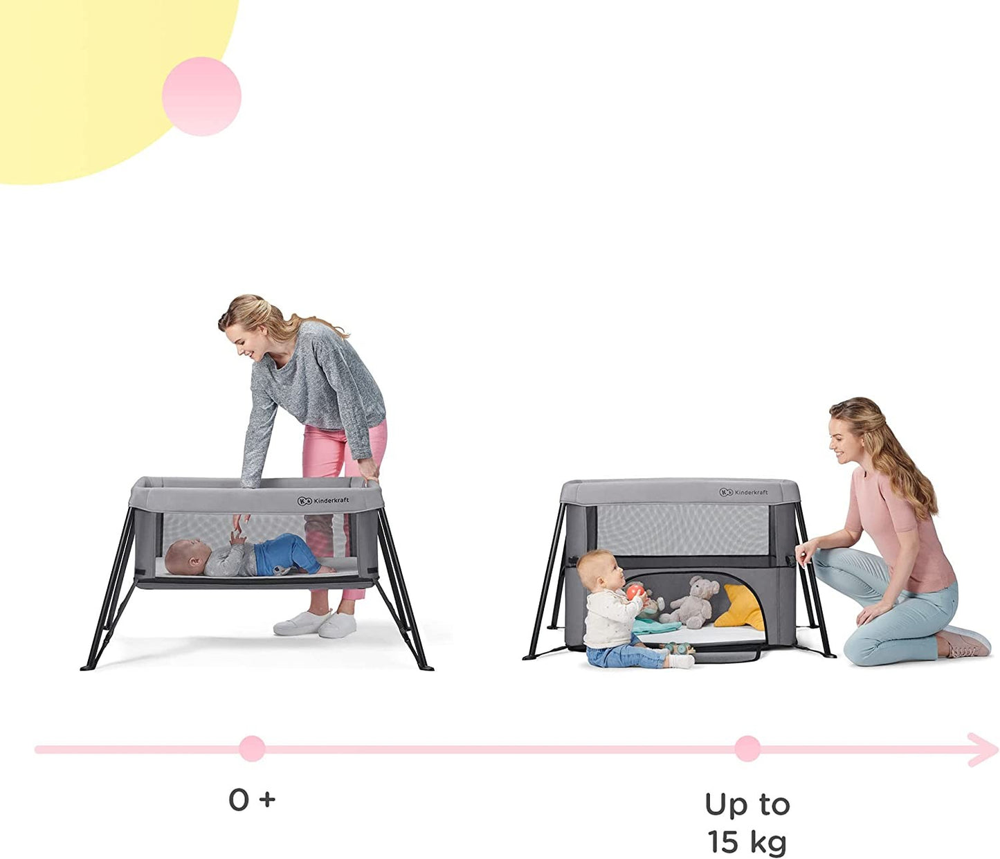 Cuna de Viaje para bebé MOVI de Kinderkraft