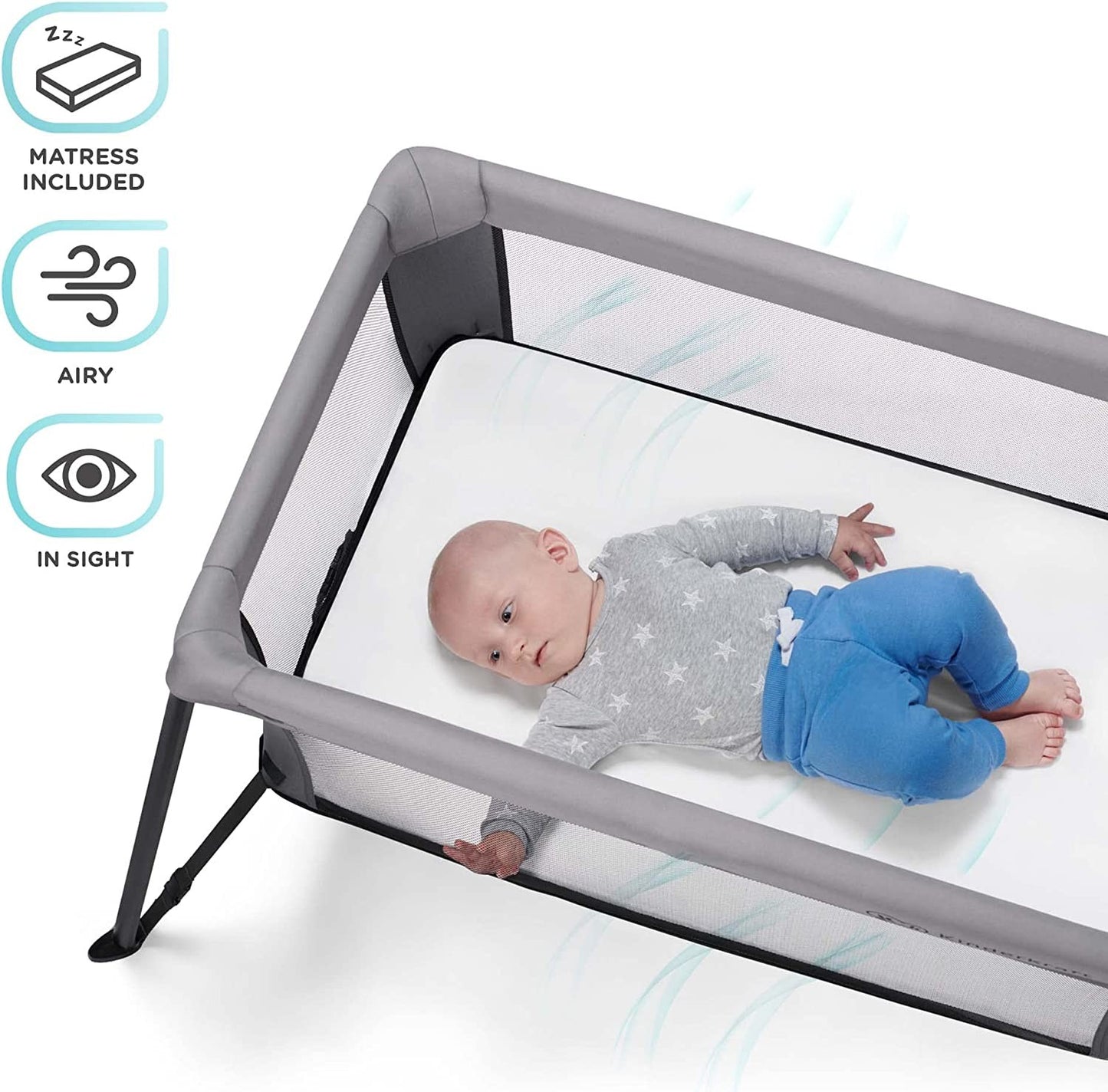 Cuna de Viaje para bebé MOVI de Kinderkraft