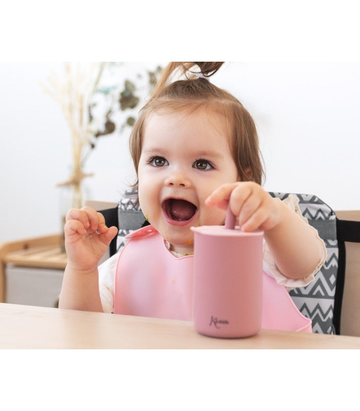 Set 2 Vasos de Silicona con Pajita de Kiokids