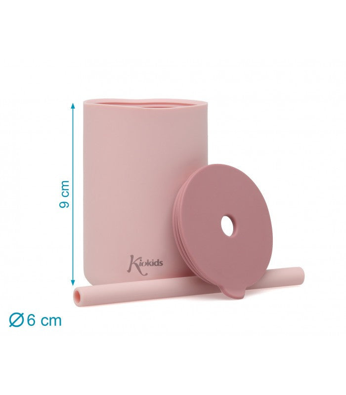 Set 2 Vasos de Silicona con Pajita de Kiokids